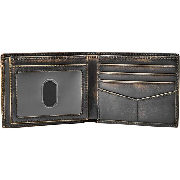 Men Brown Wade Leather Bifold with Flip ID Wallet (Model: ML3882001) - Picture 2 of 4